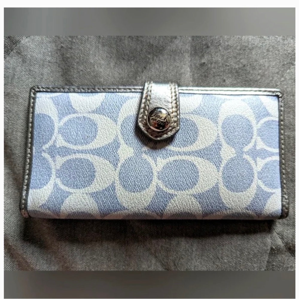 COACH Silver Blue-Grey wallet